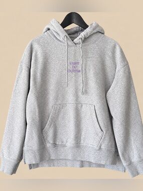 SPAO Heather Grey Graphic Hoodie S